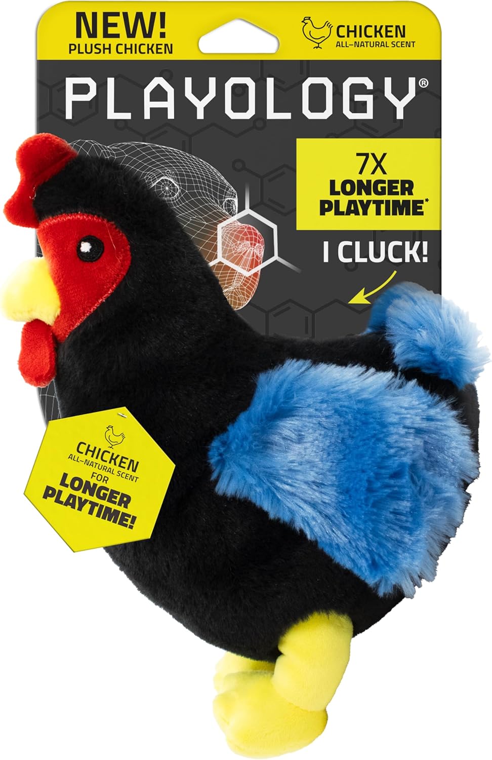 Dog Toys | Plush Hen Stuffed Animal for Dogs | Chicken Scented Medium Toy that Clucks | Plush Chew Toy for Dogs