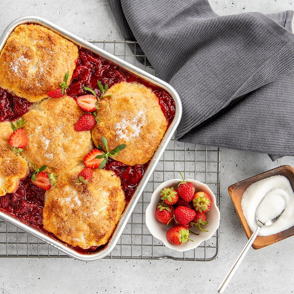 Natural Aluminum Commercial Square Cake Pan, 9 x 9