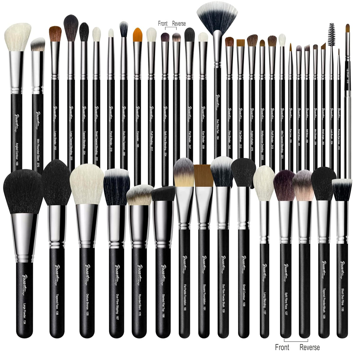42Pcs PRO Grade Makeup Brushes Set Ultra Soft (Black)