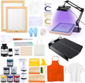 59 Pieces All-in-One Screen Printing Kit with Screen Printer, 50W Exposure Screen Printing Light, Photo Emulsion Kit