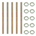 uxcell 5Pcs 1/4IP 14.6" Lamp Pipe Nipples with Lock Nut 1/4-18 Threaded