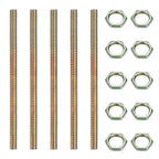 uxcell 5Pcs 1/4IP 14.6" Lamp Pipe Nipples with Lock Nut 1/4-18 Threaded