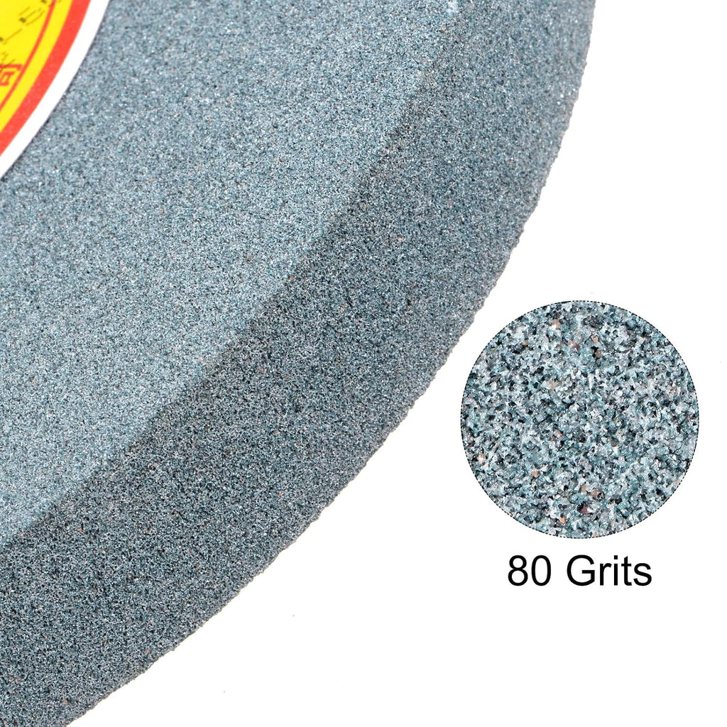 uxcell 10-Inch Bench Grinding Wheels Green Silicon Carbide GC 80 Grits Surface Grinding Ceramic Tools