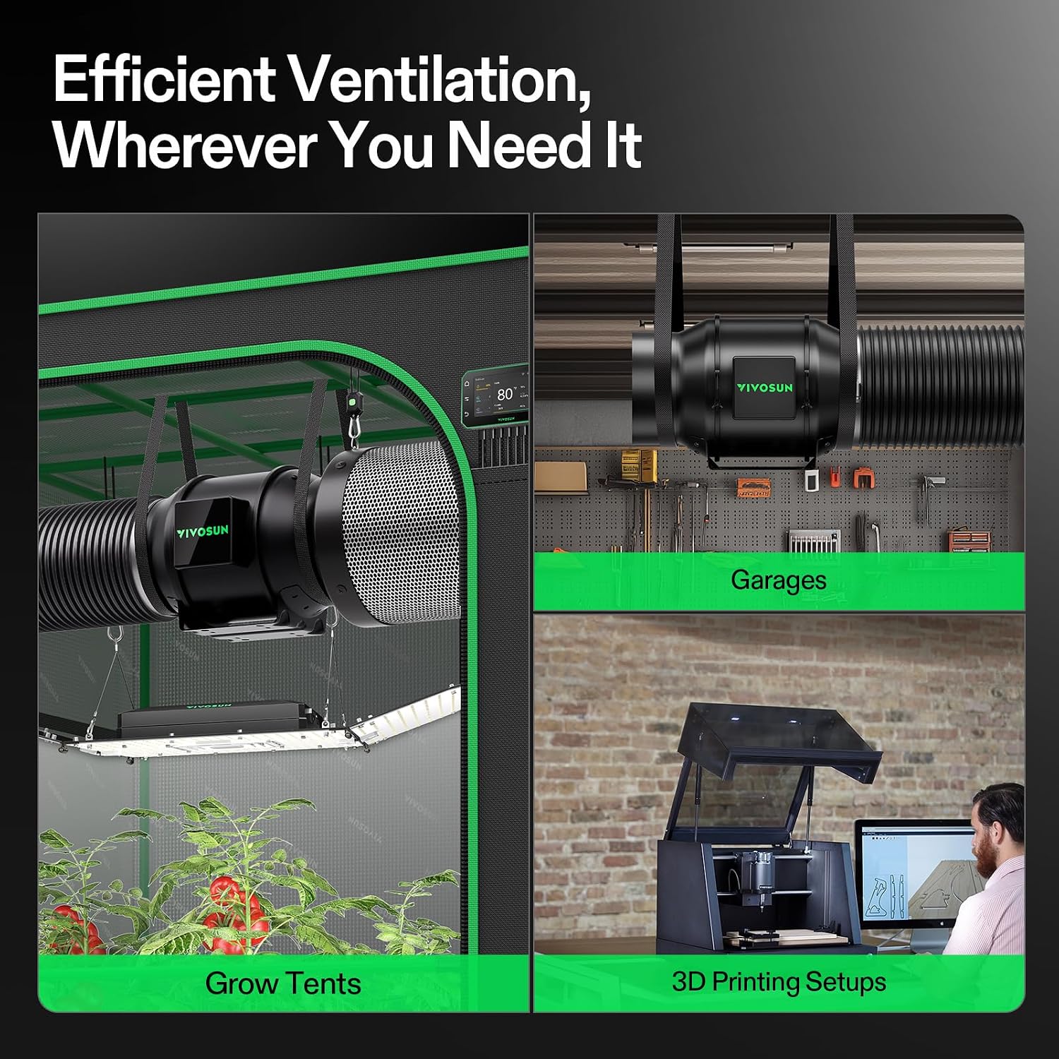G6 Smart Filtration Kit, Inline Fan, Controller, Carbon Filter,Duct | AeroZesh Inline Fan, E42A+ Enviroment