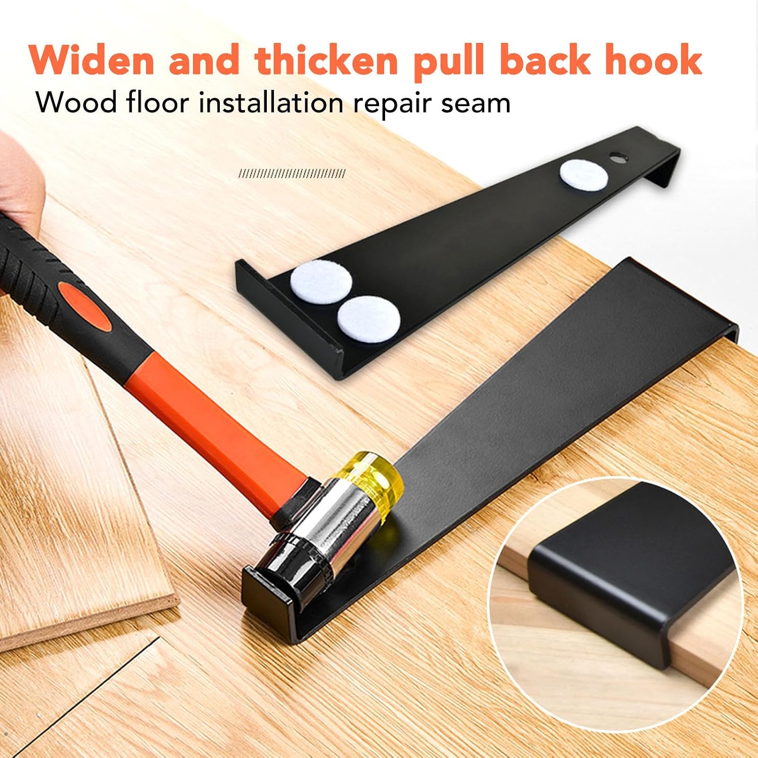 Laminate Flooring Tools 23 Pcs Set | Double Faced Mallet & CRV Steel Pull Bar | Tapping Block & 1 / 4in 1 / 2in
