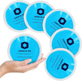 4 inches Round Reusable Ice Packs with Cloth Backing, 5-Pack Blue