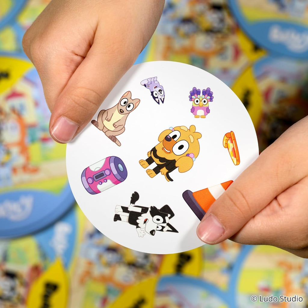 Spot It! Bluey Card Game - Fast-Paced Matching Game Featuring Bluey & Friends, Fun for Family, Kids & Adults, Ages