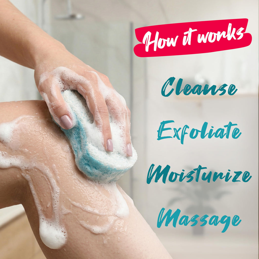 Body Wash in a 20+ Wash Sponge, Sea Salt, 3 Count