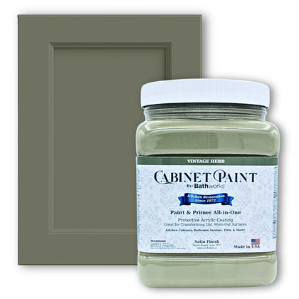 Kitchen Cabinet Paint - Satin, Pro-Grade Formula by Refinishing Pros Since 1972, Low-VOC, Scrub Resistant, for Wood