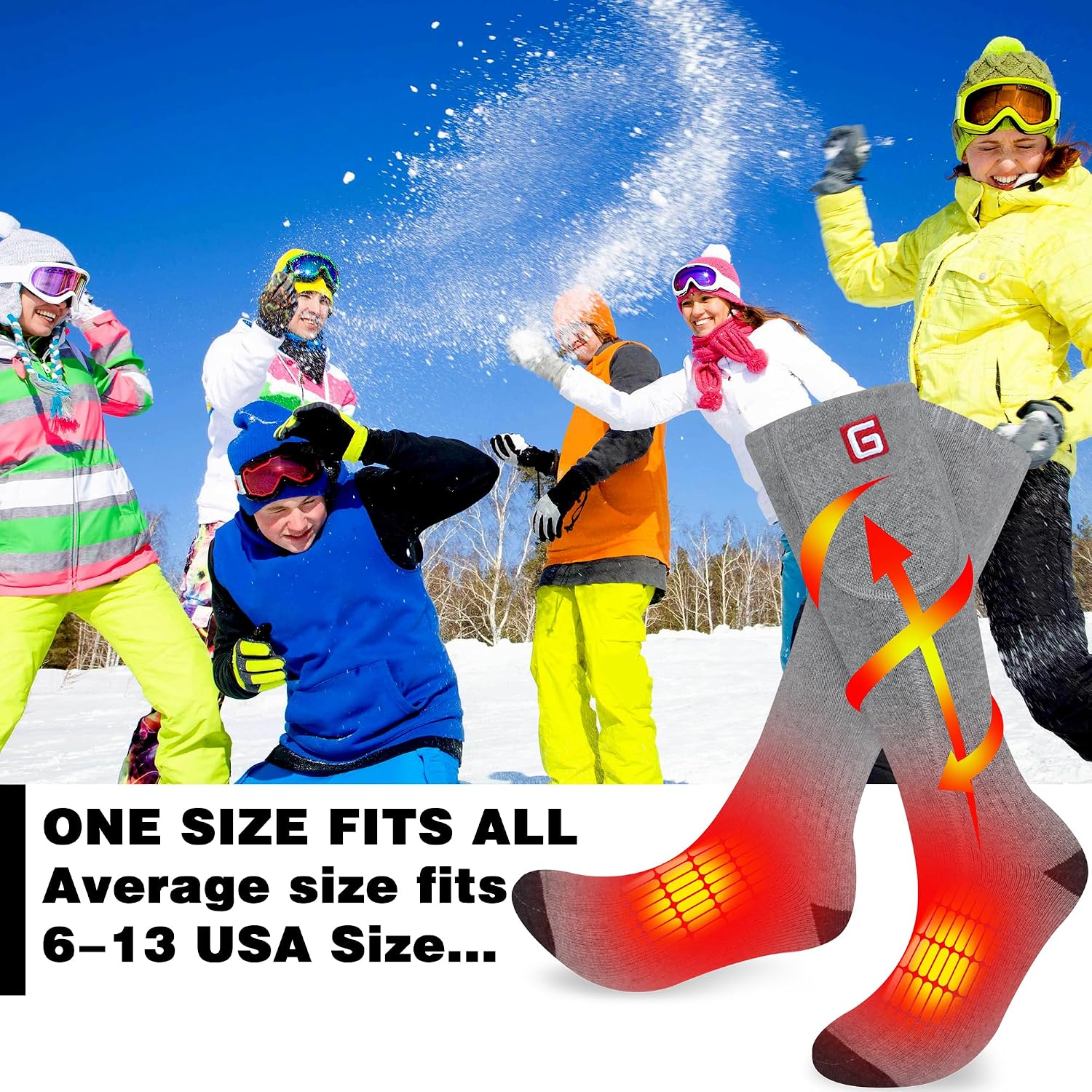 Heated Socks Women Thermal Insulated Socks for Arthritis, Winter Thick Warm Cotton Sox Heating Foot Warmer, Unisex &