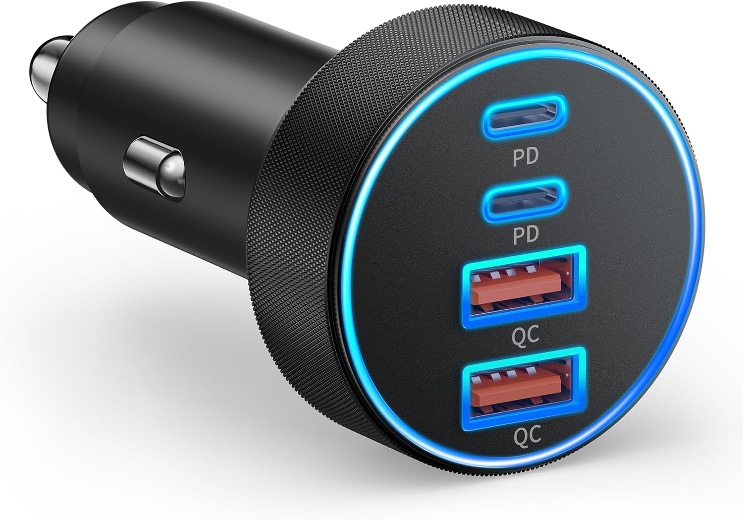 Car Charger USB C, 4-Port 90W Super Fast Charging Car Phone Charger Accessories Dual USB-C & USB-A Cargador Carro