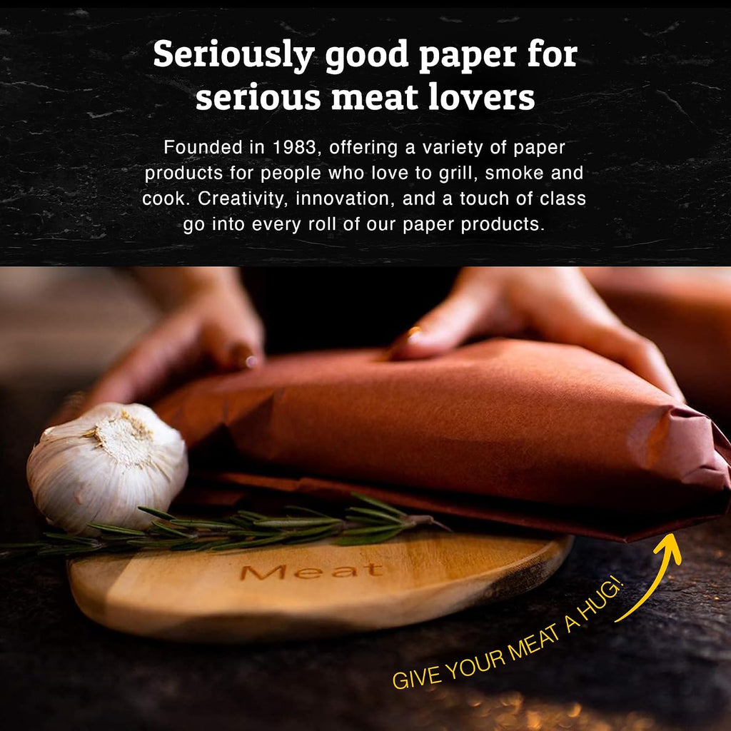 White Freezer Paper Roll - Poly Coated Moisture Resistant Freezer Paper for Meat Wrapping - Burn Resistant - 18 inch