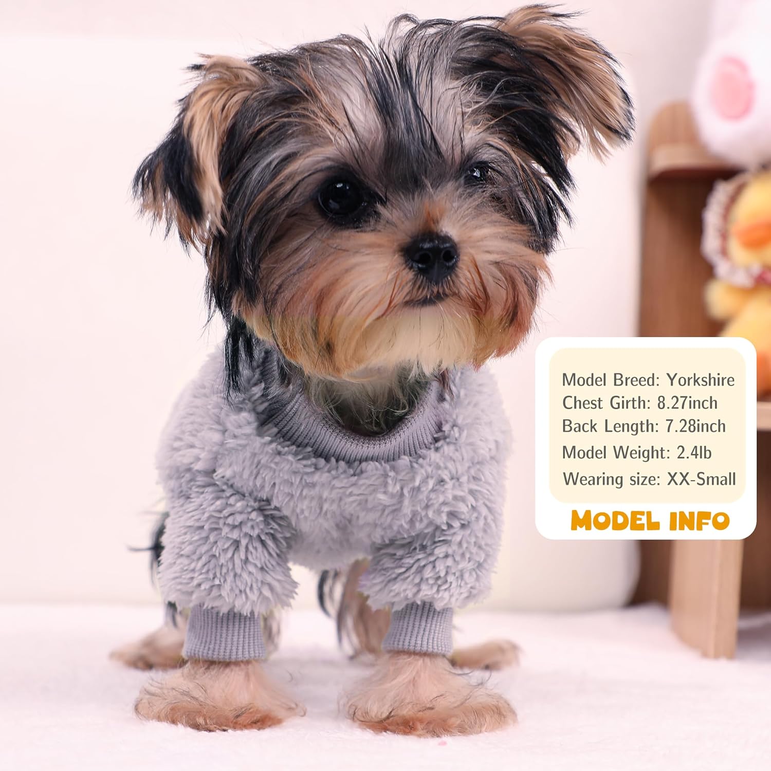 Dog Sweaters for Small Dogs, Soft Fleece Puppy Sweater, Warm Winter Dog Clothes, XXS Pet Sweaters for 1-3 lbs Teacup