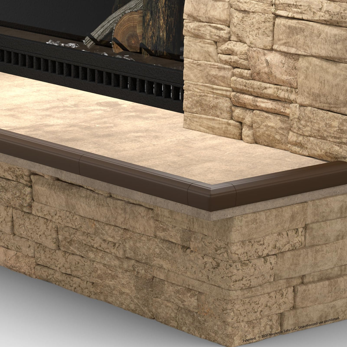 Fireplace Edge Corner Protector, Extra-Wide 9ft Edge 2 Corners