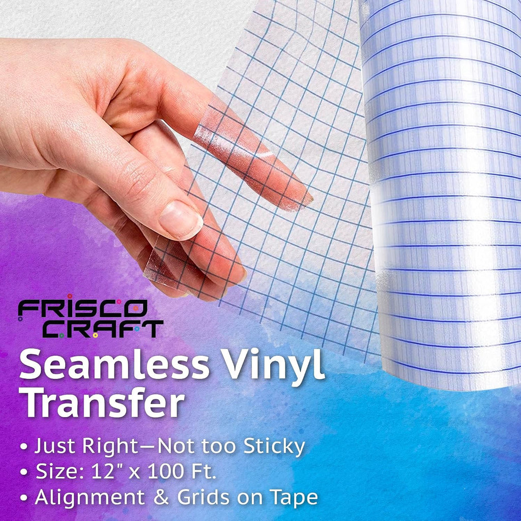 Clear Transfer Tape Roll with Reusable Adhesive 12" x 100ft