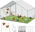 Chicken Runs for Yard with Cover, Roosting Perches & Lock,10x6.5x6.5