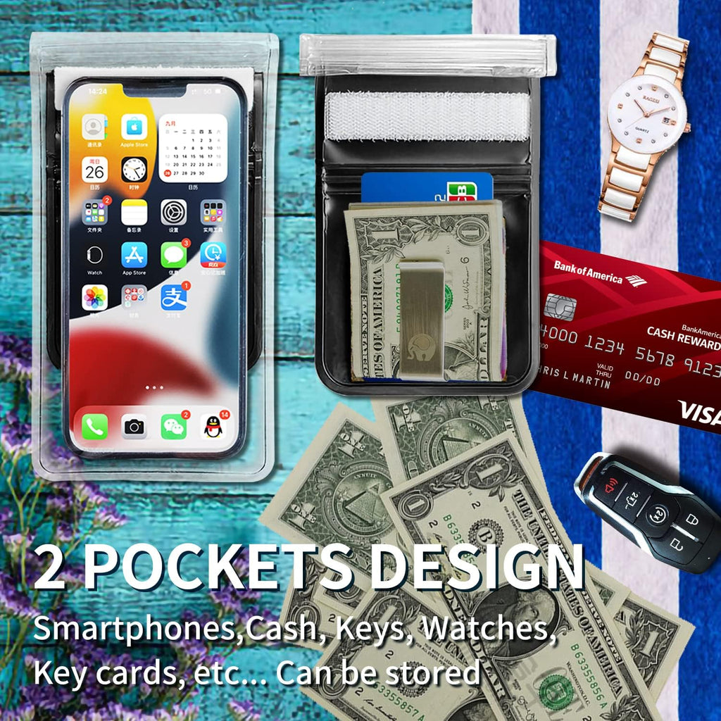 Waterproof Phone Pouch [2-Pack], Waterproof Case Dry Bag for iPhone 17/16 Pro MAX Samsung Galaxy S25/S24 Ultra