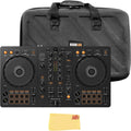 DJ DDJ-FLX4 2-Channel DJ Controller - Black Bundle with Carrying Case and Austin Bazaar Polishing Cloth