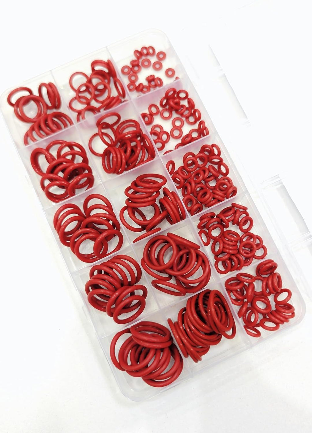 Silicone Rubber O-Ring Combination kit 225 Pieces (red)