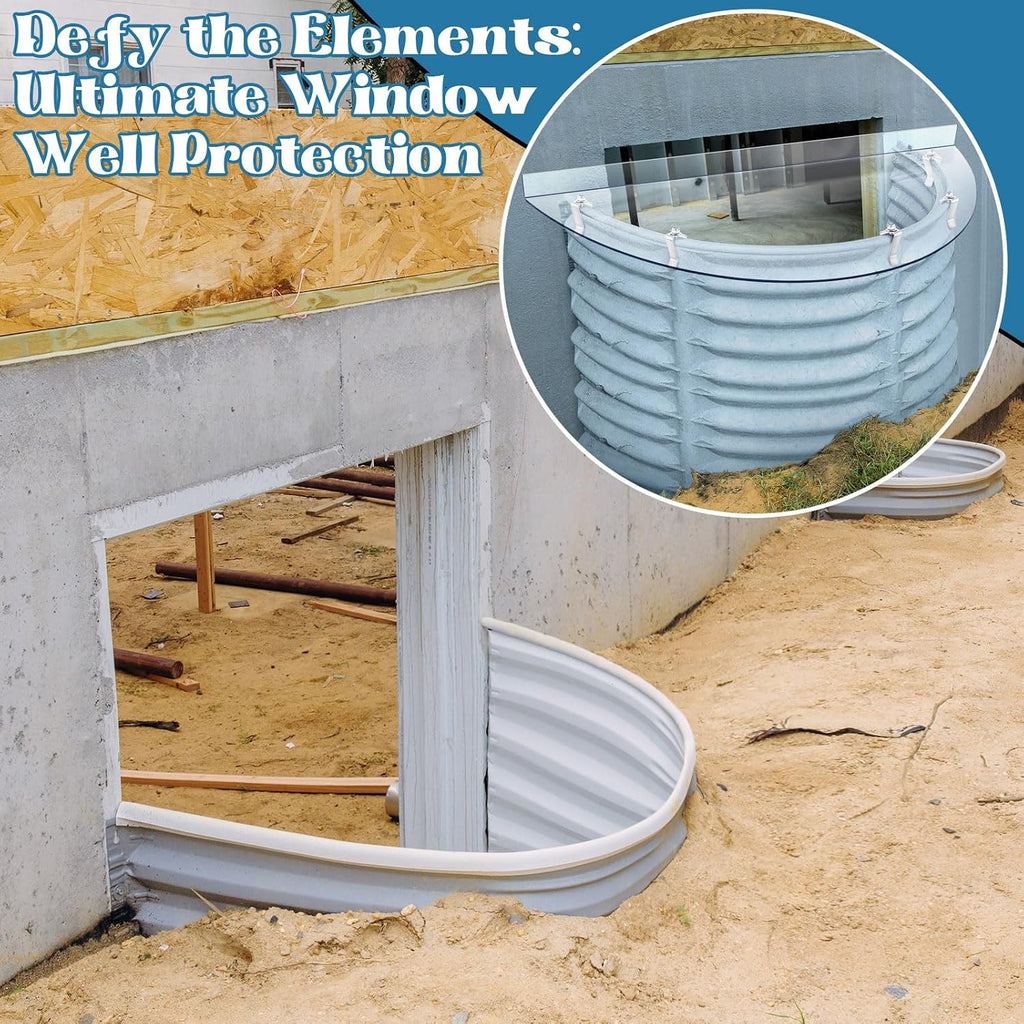 40"L x 18"W Outside Window Well Covers with Mounting Clip