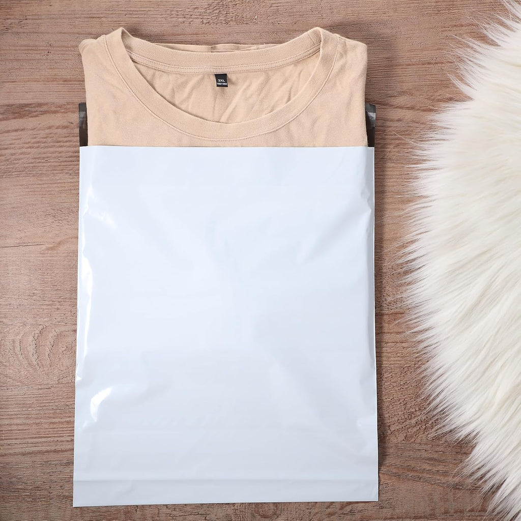 240 Pcs Poly Mailers Variety Size Pack Shipping Bags, White