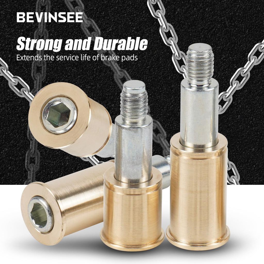 Bevinsee Front Solid Brass Brake Caliper Guide Bushing Kit