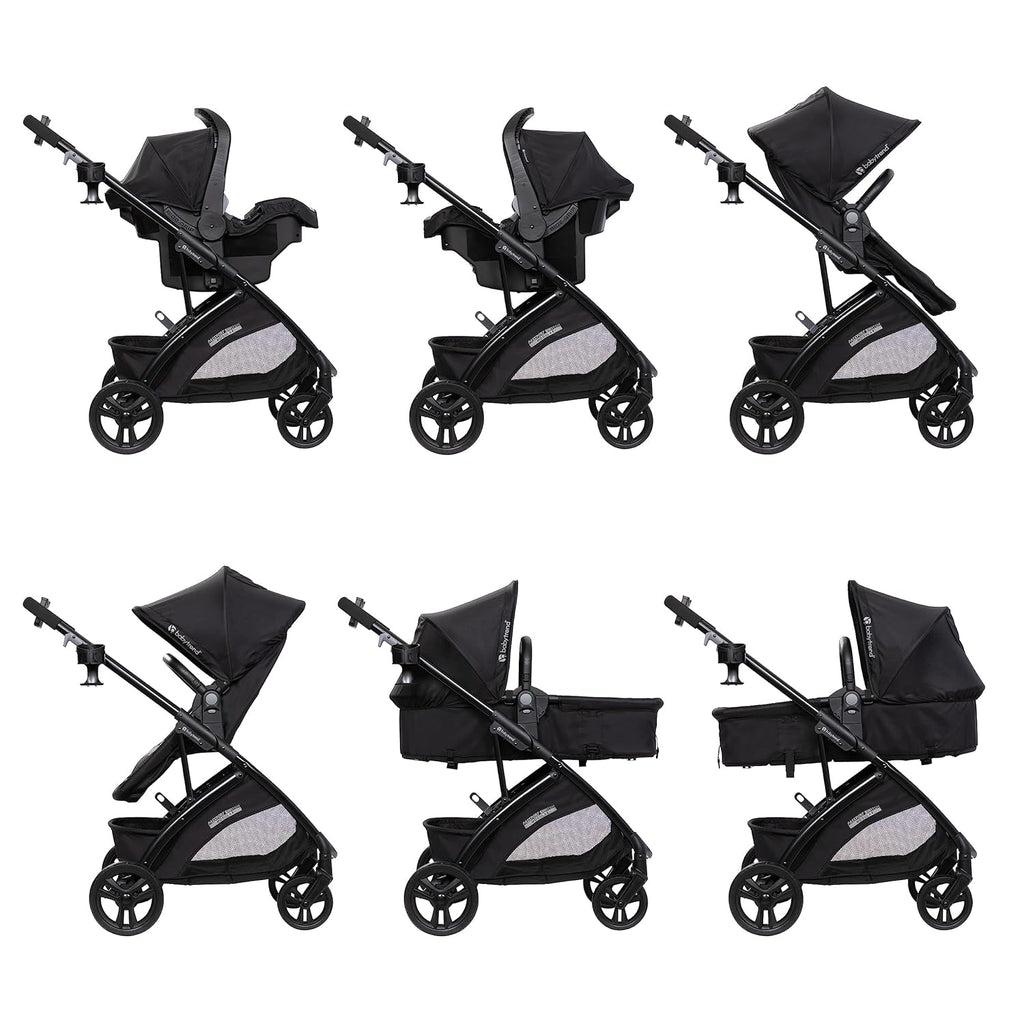 Passport Switch 6-in-1 Modular Stroller Travel System with EZ-Lift Plus Infant Car Seat, Dash Black