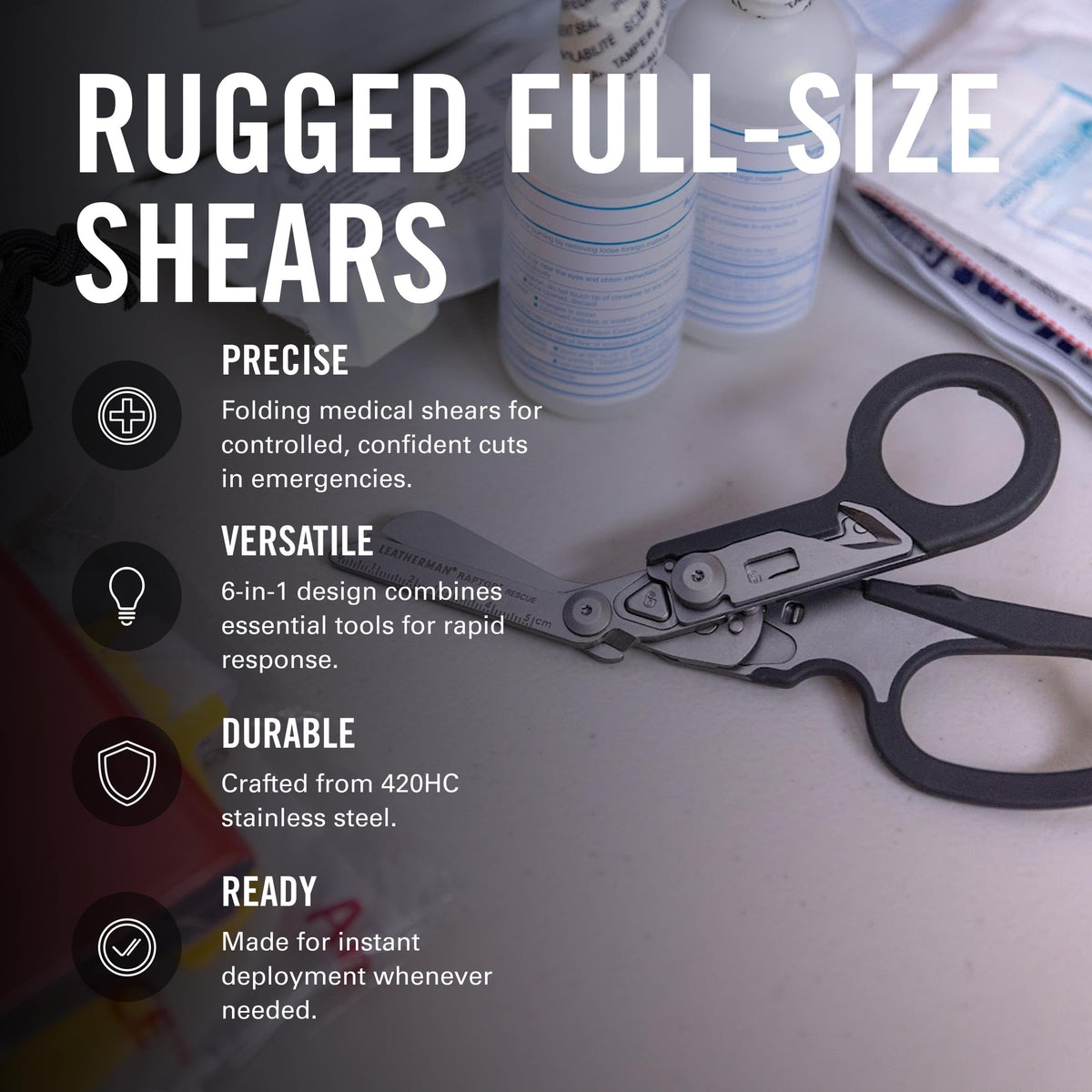 Raptor Rescue 6-in-1 Trauma Shears, Black