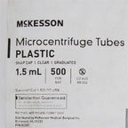 Microcentrifuge Tubes with Snap Cap, Clear, 1.5 mL, 500 ct