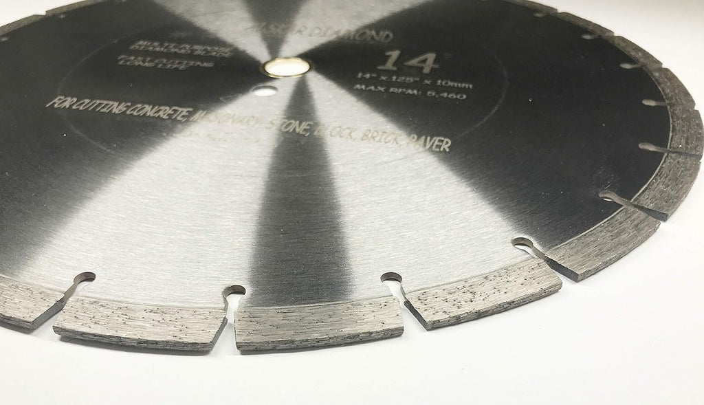 14 inch ALSKAR DIAMOND Dry or Wet Cutting General Purpose Power Saw Segmented Diamond Blades for Concrete Stone Brick
