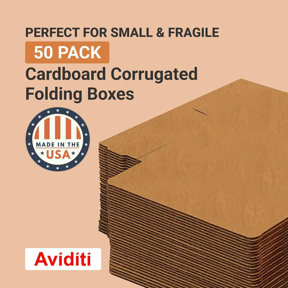 Shipping Boxes Small 18"L x 12"W x 3"H 25-Pack - Corrugated Cardboard Box for Moving, Mailing, Packing, Packaging and