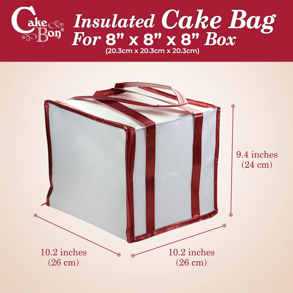8" Insulated Cake Bag with Ice Pack Cooler Carrier 1Pack
