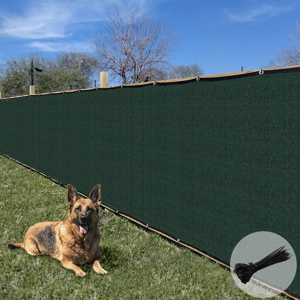 Sunrise 6' x 40' Privacy Fence Screen with Grommets, Outdoor Windscreen Fence Covering Privacy Screen UV Blockage for