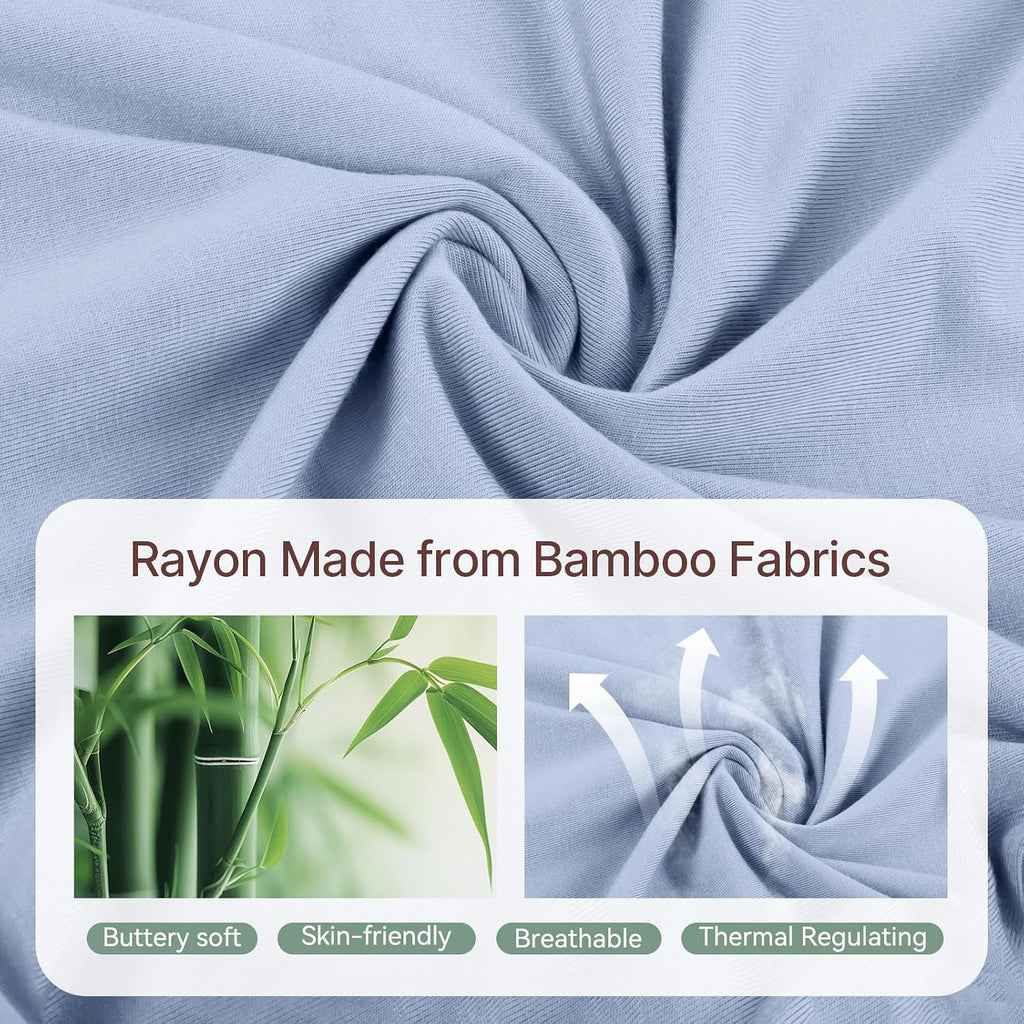 BubblePanda Rayon Made From Bamboo Baby Pajamas Long Sleeve Sleepers