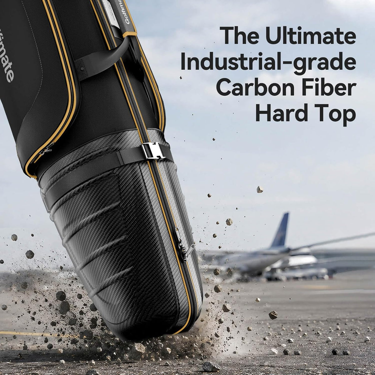 Golf Travel Bags for Airlines with Carbon Fiber Hard Top