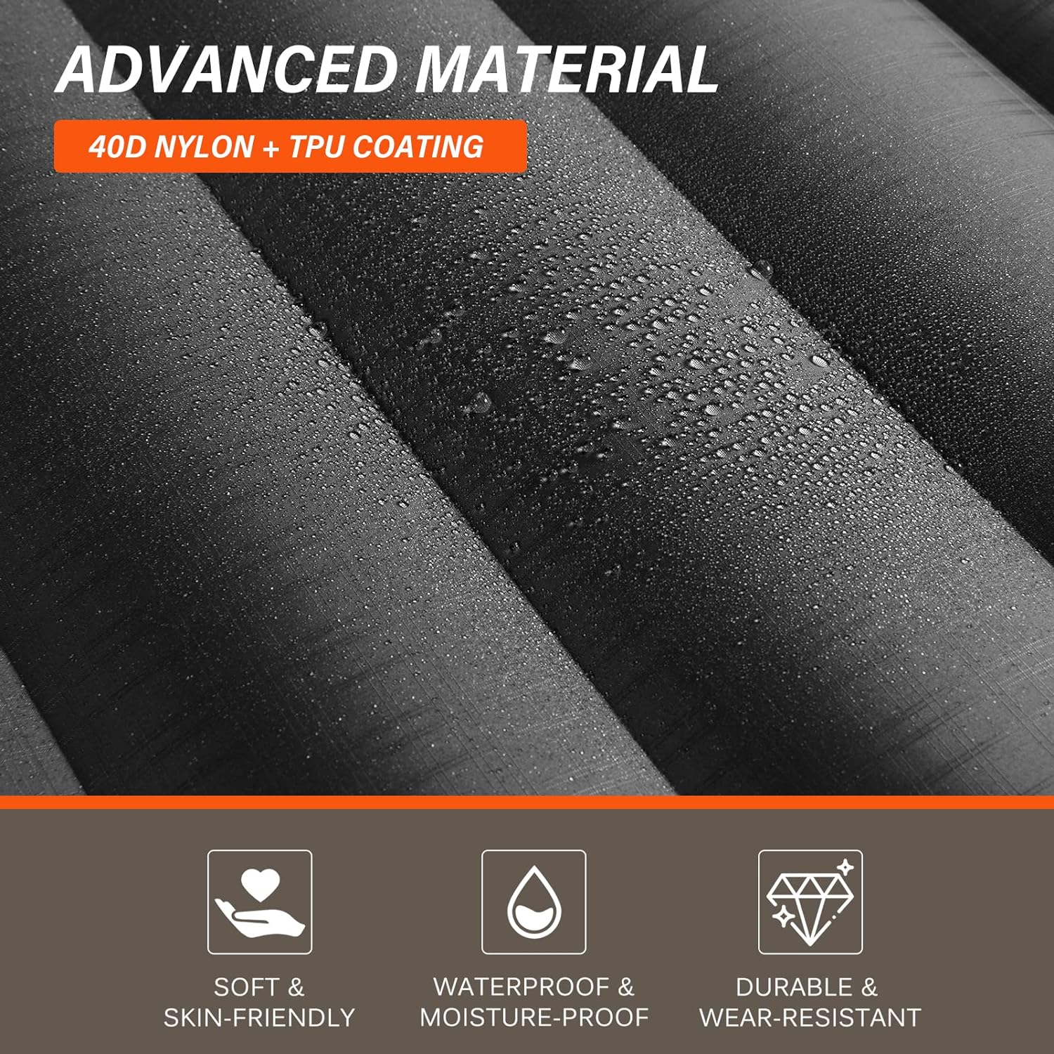 Inflatable Camping Sleeping Pad with Pillow, Thick 6 Inch Ultralight Sleeping Pad with Built-in Pump, Lightweight