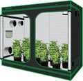 8x4 Grow Tent 96"x48"x78" 600D Mylar Hydroponic Indoor Grow Tent | Observation Window, Removable Floor Tray, 100%