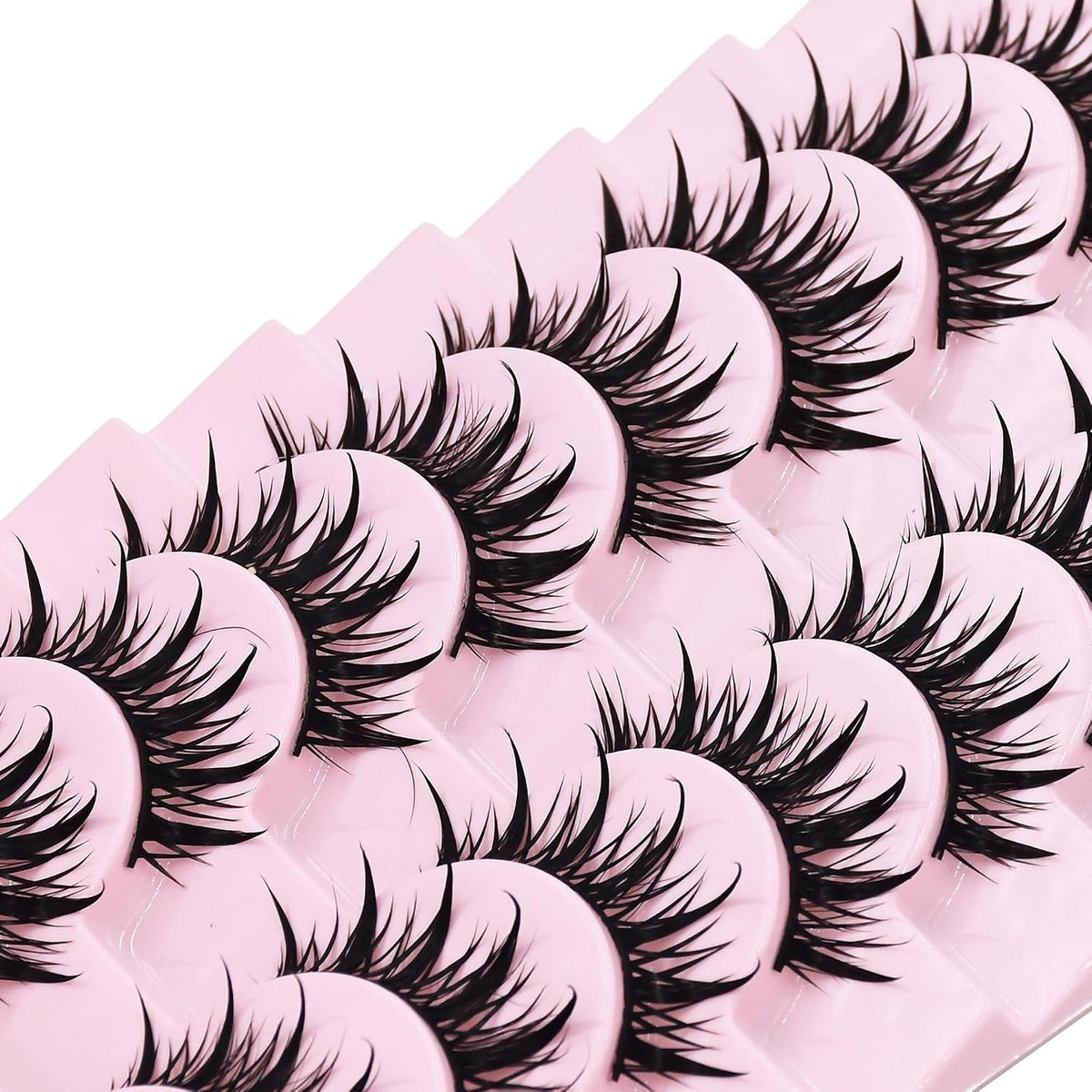 10 Pairs Manga lashes Cosplay Eyelashes Wet Look Japanese Style Makeup 16mm Thick Mink Eyelash Extension Masquerade