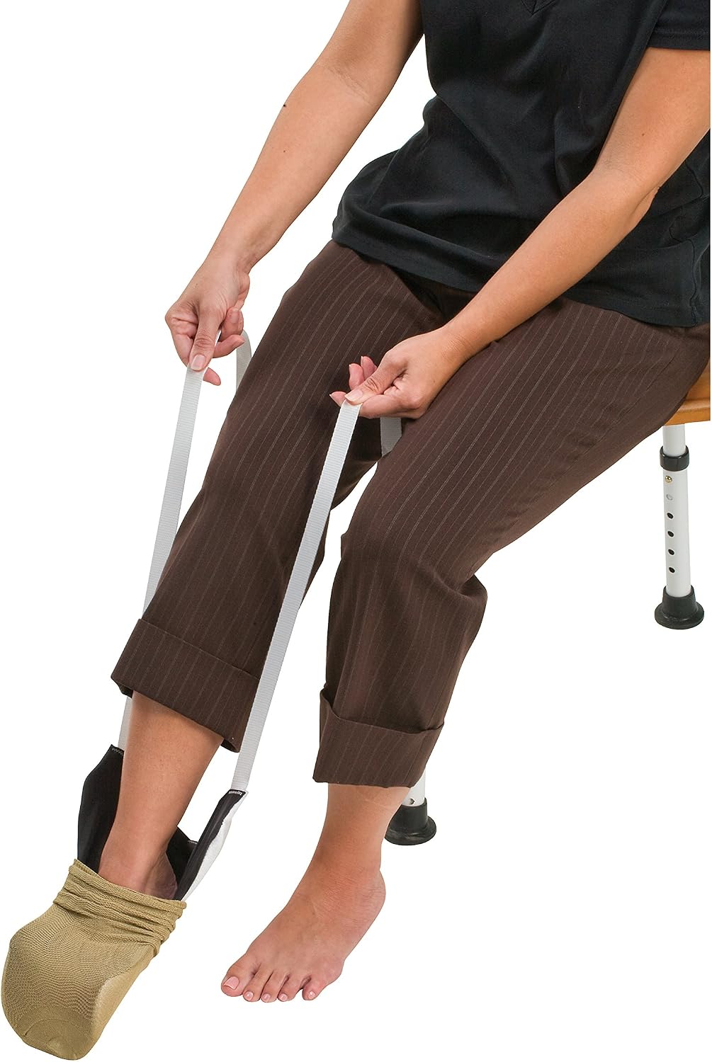 Deluxe Sock Aid / Helper - Easily Pull on Socks Without Bending, Slip Resistance, Reliable Sock Aid Device for