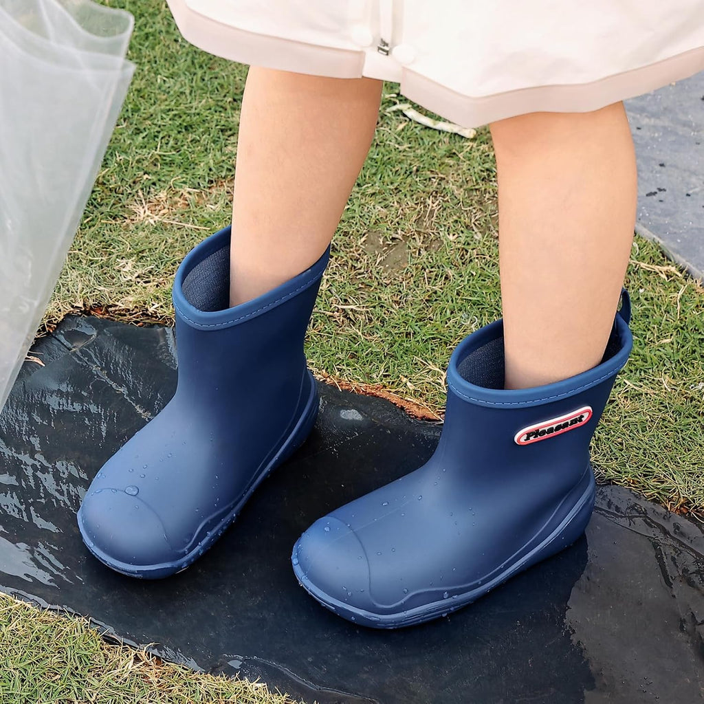 Toddler Rain Boots for Girls Boys , Waterproof Ankle Rubber Boots Kids