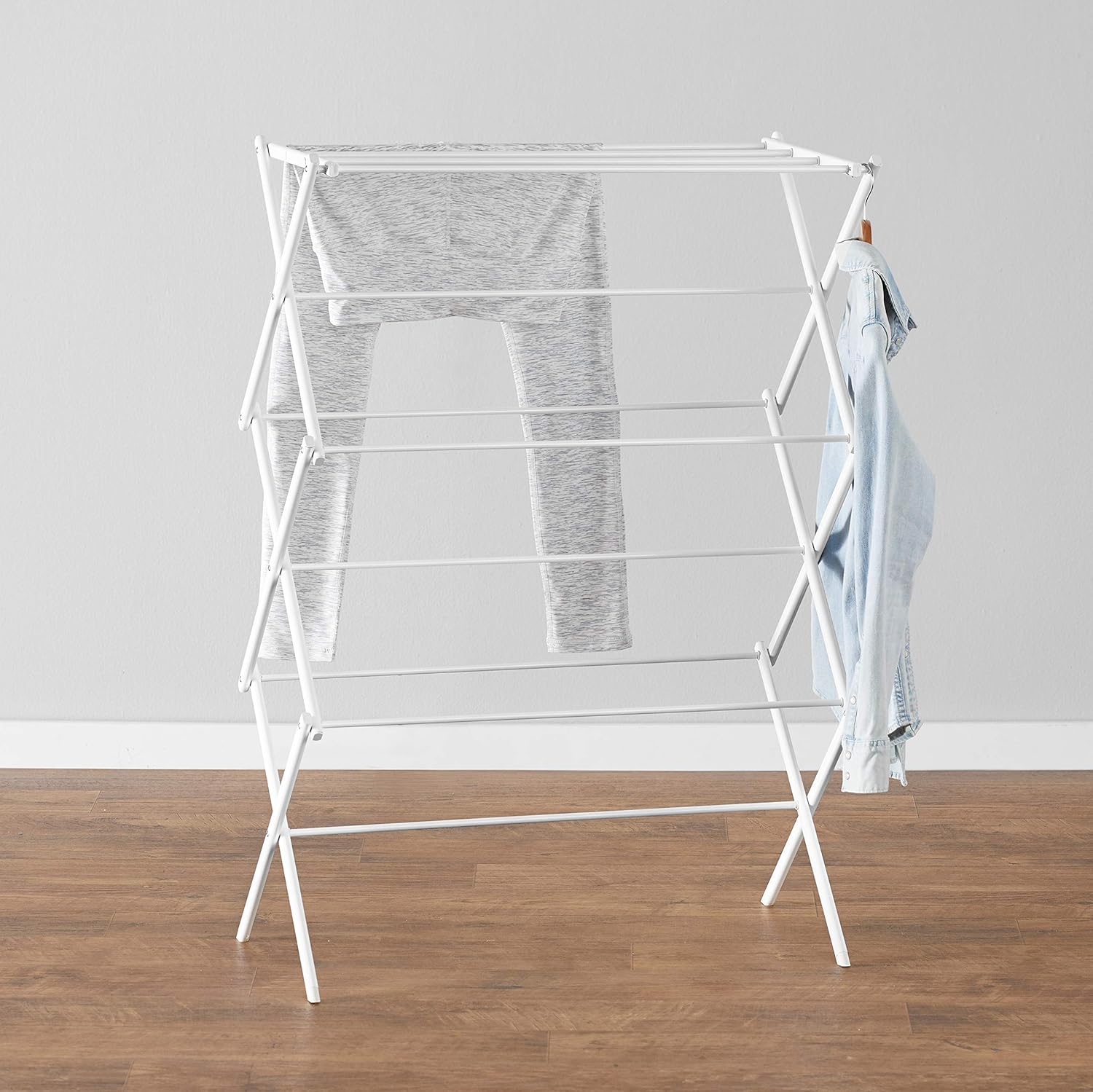 Foldable Portable Clothes Drying Rack for Indoor Air Drying, Collapsible Design, 14.5" D x 29.5" W x 41.8" H, White