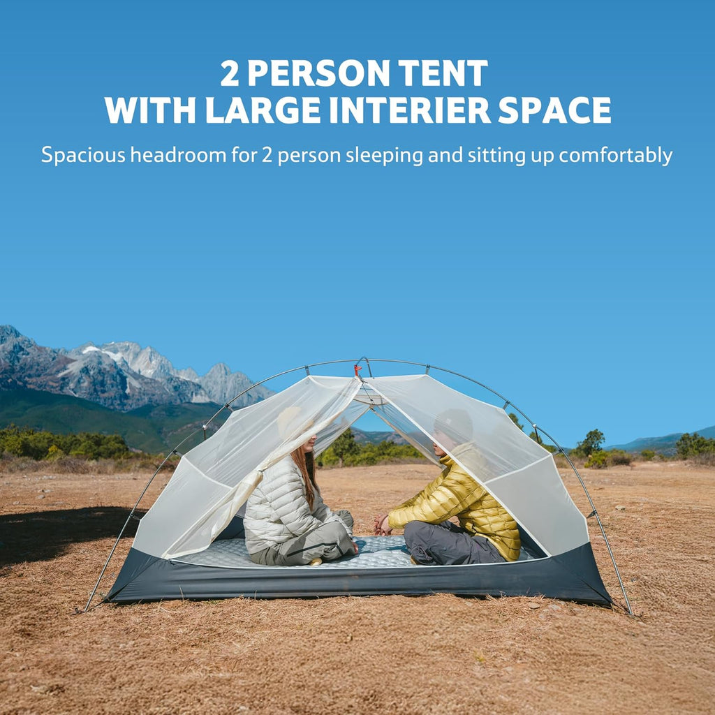 Mongar Upgraded 1/2/3 Person Backpacking Tent,Waterproof Lightweight Camping Tent with Footprint