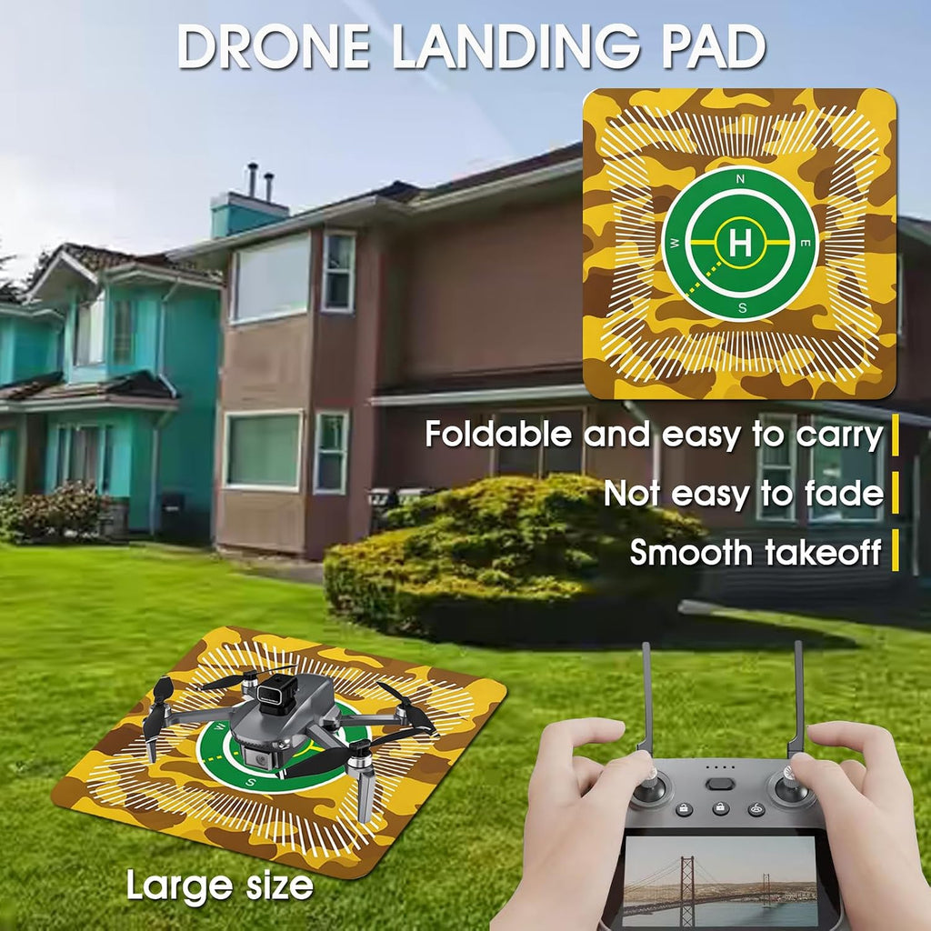 Universal Drone Landing Pad - Eco-Friendly & Foldable portable Ground Mat for DJI, Holy Stone, Potensic Drones