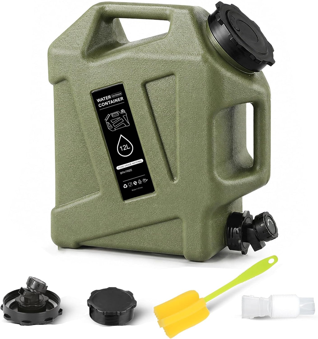 3.2/5 Gallon Water Jug with Spigot, Camping Water Jug, Water Storage Containers, BPA Free Water Container