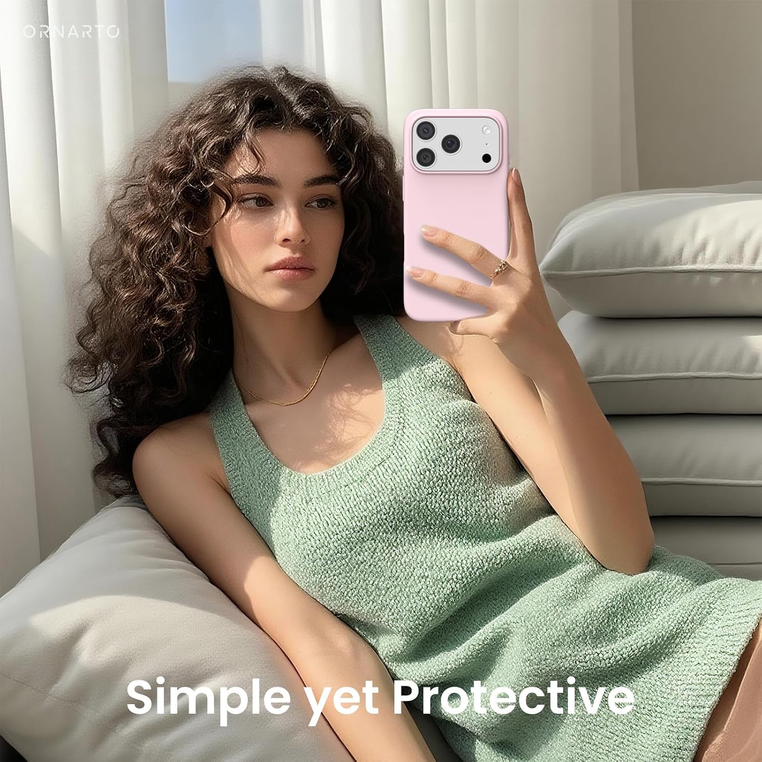 Compatible with iPhone 17 Pro Case 6.3", Slim Liquid Silicone 4 Layers Full Covered Soft Gel Rubber Shockproof Cover