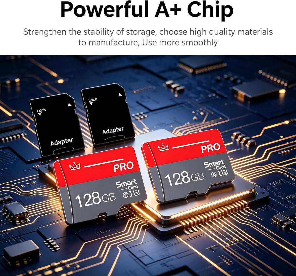 2-Pack 128GB Micro SD Card with Adapter