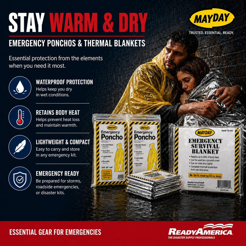 70180 72 Hour Emergency Kit, 1-Person, 3-Day Backpack, Includes First Aid Kit, Survival Blanket, Emergency Food