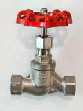 1/2"" Globe Valve NPT 200PSI Stainless steel 304 full Port Water oil gas, Silver