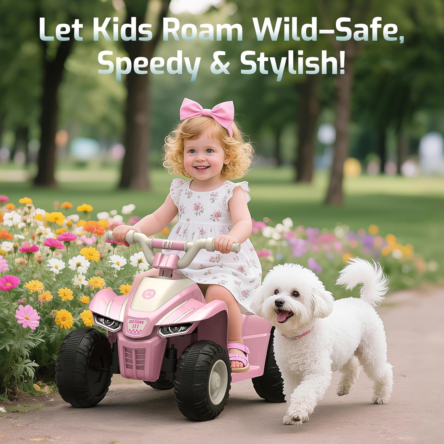 Gotrax Ride on Toy for Toddlers 1.5-4, 12V Battery for 80Mins, Max 1.5MPH | Safe Replaceable Lead-acid Battery