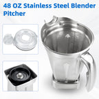 48 oz Stainless Steel Blender Pitcher Replacement for Vitamix C/G Series